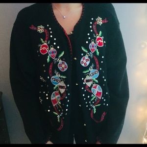 Size XL Cardigan Christmas Sweater!